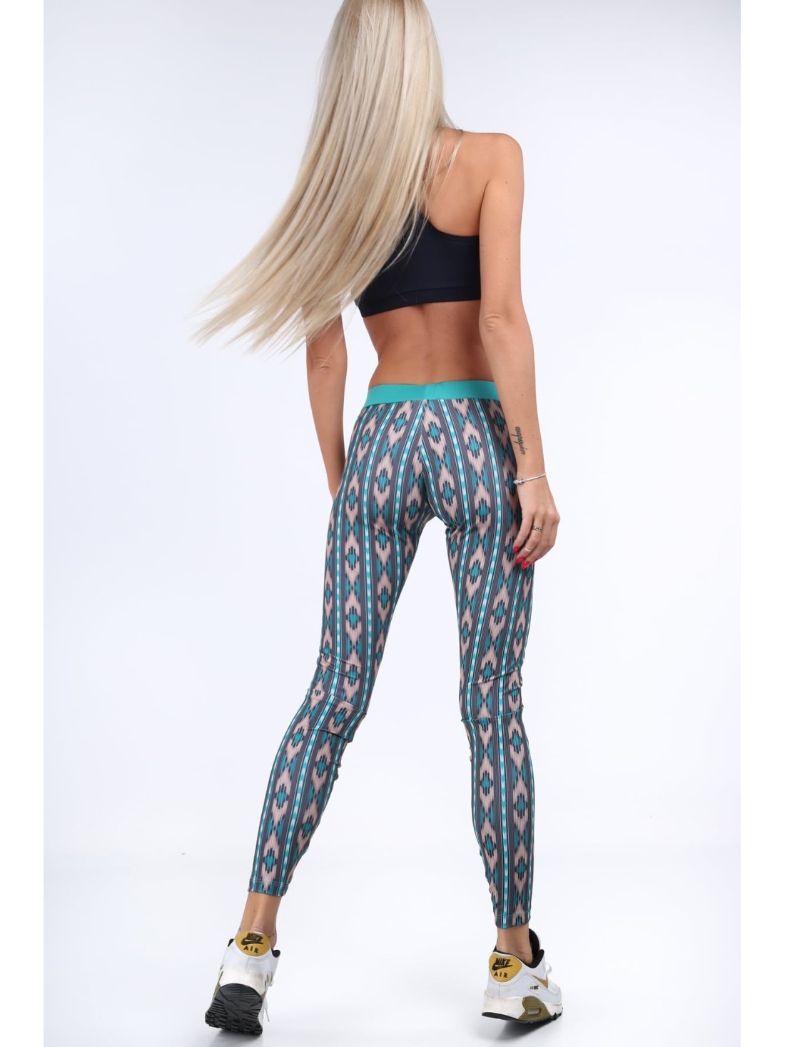 Grüne Sportleggings mit Mustern MR11514 – Online-Shop – Boutique